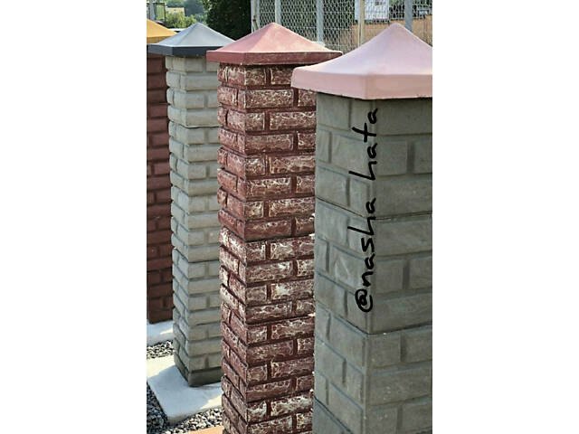 Бетонні та мраморні дашки на паркан,ковпак на стовб,парапети - Фото 5