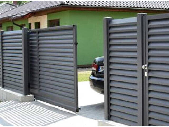 Уличные ворота в стиле 'жалюзи' - Фото 3