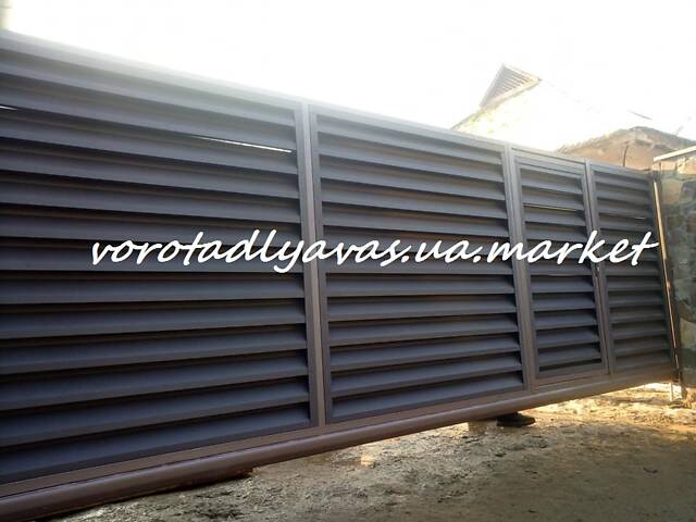 Уличные ворота в стиле 'жалюзи' - Фото 7