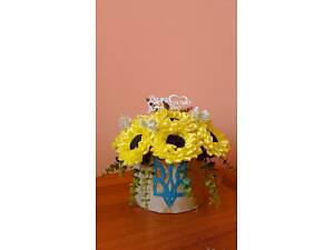 Букет з атласної стрічки