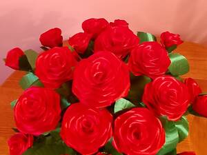 Букет з атласної стрічки