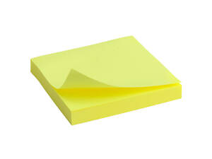 Папір для нотаток Axent 75x75мм, 100 аркушів жовтий (D3414-11)