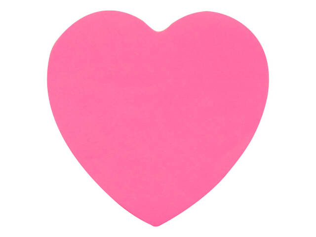 Папір для нотаток Axent з клейким шаром серце 70х70мм, 50 аркушів (2443-01-A) - Фото 1