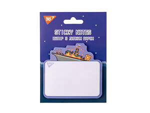 Папір для нотаток з липким шаром фігурний YES 8bit UA 170355 40 аркушів