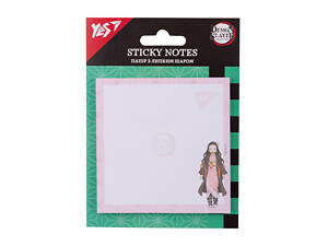 Папір для нотаток з липким шаром фігурний YES Demon Slayer 170431 40 аркушів