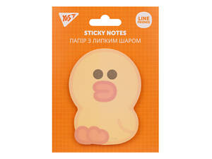 Папір для нотаток з липким шаром фігурний YES Line Friends Sally 170333 40 аркушів
