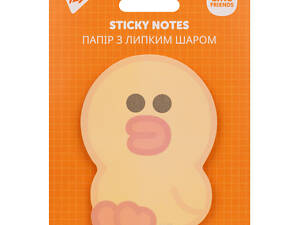 Папір для нотаток з липким шаром фігурний YES Line Friends Sally 170333 40 аркушів