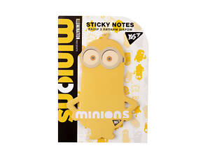 Папір для нотаток з липким шаром фігурний YES Minions 170358 40 аркушів