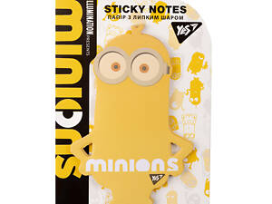 Папір для нотаток з липким шаром фігурний YES Minions 170358 40 аркушів