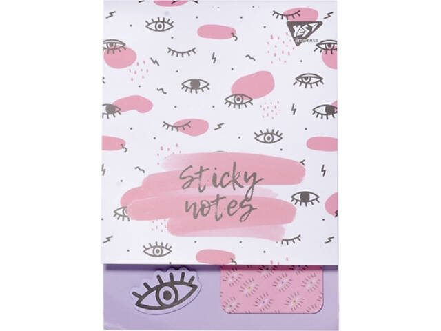 Папір для нотаток Yes з липким шаром Donna в наборі, 8x20 аркушів (170278) - Фото 1