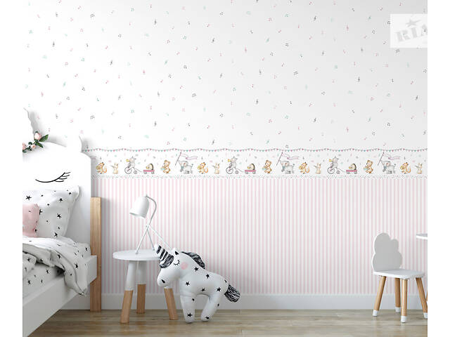 Бумажные детские обои ICH Pippo 451-2 Белый - Фото 2