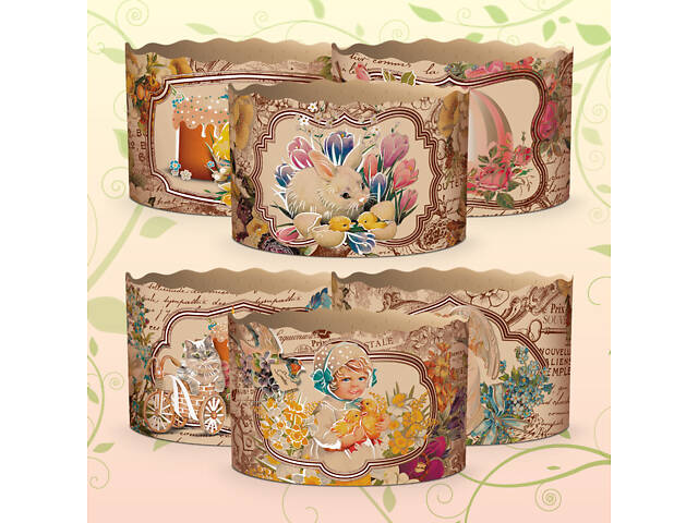 Бумажные формы для Пасхи Ø110х85 мм. Упаковка 50 шт. (на 300-350 г) Кулича, Крафинов, Панеттоне Виктория - Фото 2