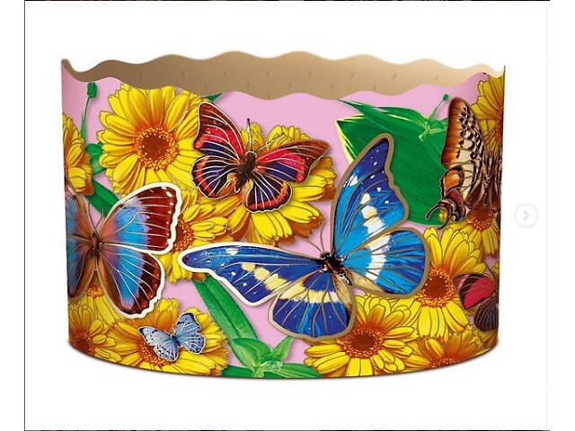 Паперові форми для Паски Ø130х85 мм. Ящик 300 шт. Крафінів, Панеттоне (на 500 г тіста) Метелик - Фото 3