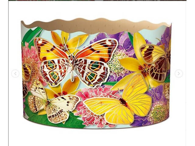 Паперові форми для Паски Ø130х85 мм. Ящик 300 шт. Крафінів, Панеттоне (на 500 г тіста) Метелик - Фото 7