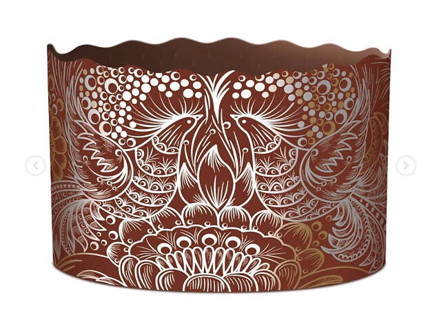 Паперові форми для Паски Ø130х85 мм. Ящик 300 шт. Крафінів, Панеттоне (на 500 г тіста) Жар-птиця - Фото 3