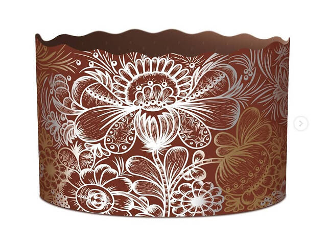 Паперові форми для Паски Ø130х85 мм. Ящик 300 шт. Крафінів, Панеттоне (на 500 г тіста) Жар-птиця - Фото 4