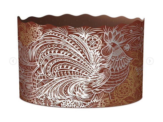 Паперові форми для Паски Ø130х85 мм. Ящик 300 шт. Крафінів, Панеттоне (на 500 г тіста) Жар-птиця - Фото 5