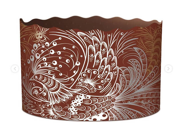 Паперові форми для Паски Ø130х85 мм. Ящик 300 шт. Крафінів, Панеттоне (на 500 г тіста) Жар-птиця - Фото 7