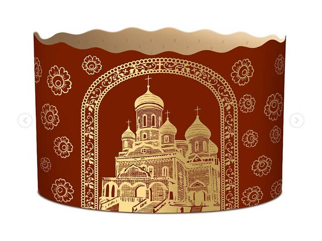 Паперові форми для Паски Ø130х85 мм. Ящик 300 шт. Крафінів, Панеттоне (на 500 г тіста) Собор - Фото 6