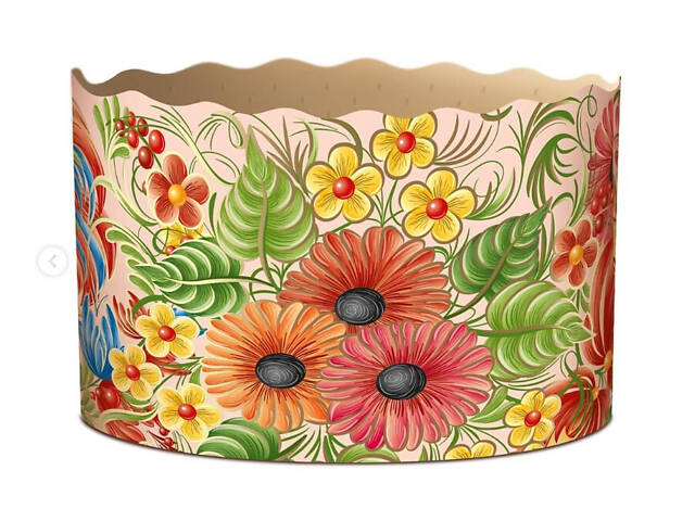 Паперові форми для Паски Ø130х85 мм. Ящик 300 шт. Крафінів, Панеттоне (на 500 г тіста) Петриківка - Фото 2