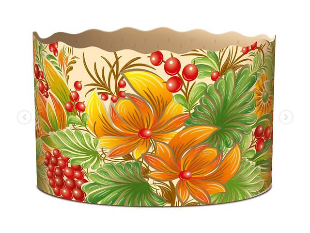 Паперові форми для Паски Ø130х85 мм. Ящик 300 шт. Крафінів, Панеттоне (на 500 г тіста) Петриківка - Фото 3