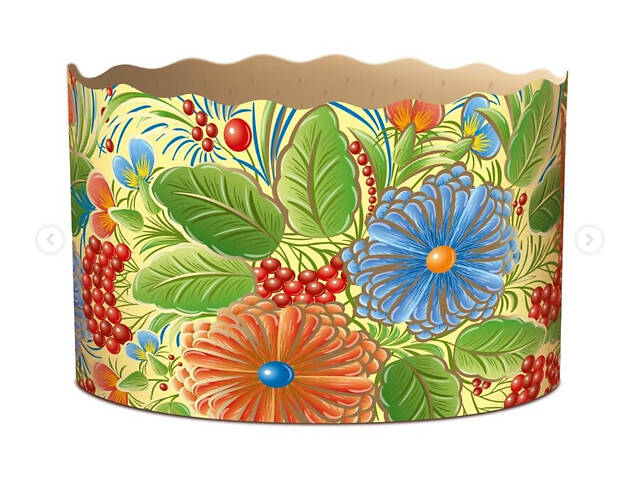 Паперові форми для Паски Ø130х85 мм. Ящик 300 шт. Крафінів, Панеттоне (на 500 г тіста) Петриківка - Фото 4