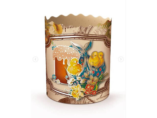 Паперові форми для Паски Ø70х85 мм. Ящик 300 шт. Крафінів, Панеттоне (на 150 г тіста) Вікторіанські - Фото 4