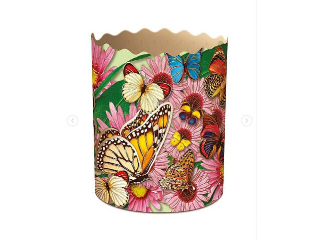 Паперові форми для Паски Ø70х85 мм. Ящик 300 шт. Крафінів, Панеттоне (на 150 г тіста) Метелики - Фото 8