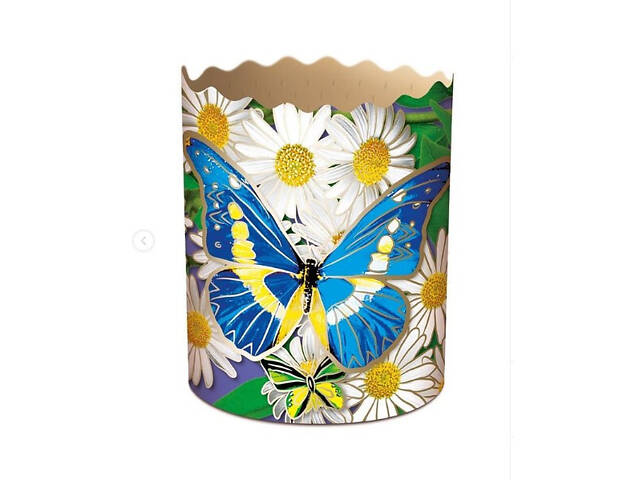 Паперові форми для Паски Ø70х85 мм. Ящик 300 шт. Крафінів, Панеттоне (на 150 г тіста) Метелики - Фото 9