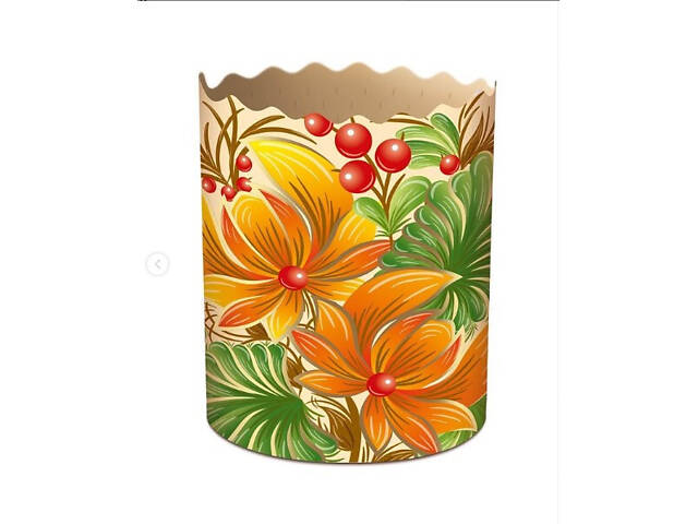 Паперові форми для Паски Ø70х85 мм. Ящик 300 шт. Крафінів, Панеттоне (на 150 г тіста) Петриківка - Фото 7