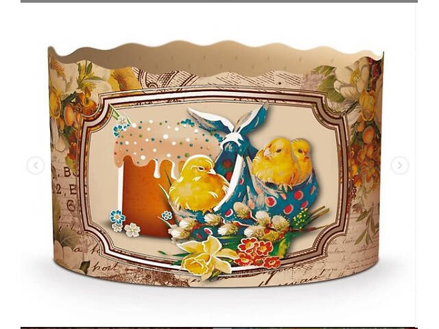 Паперові форми для Паски Ø110х85 мм. Ящик 300 шт. Крафінів, Панеттоне (на 350 г тіста) Вікторіанські - Фото 6