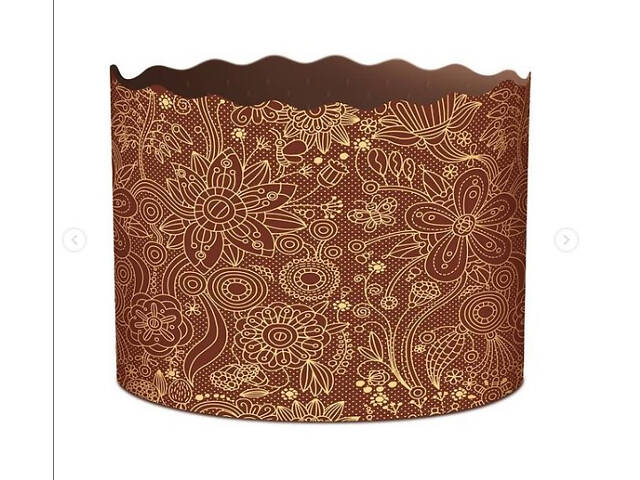 Паперові форми для Паски Ø110х85 мм. Ящик 300 шт. Крафінів, Панеттоне (на 350 г тіста) Італія - Фото 3