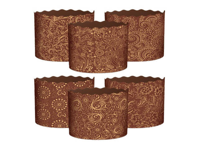 Паперові форми для Паски Ø110х85 мм. Ящик 300 шт. Крафінів, Панеттоне (на 350 г тіста) Італія - Фото 8