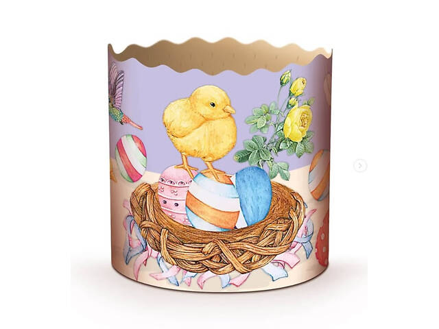 Паперові форми для Паски Ø90х85 мм. Ящик 300 шт. Крафінів, Панеттоне (на 250 г тіста) Казкові - Фото 2