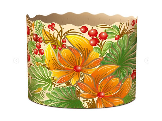 Паперові форми для Паски Ø110х85 мм. Ящик 300 шт. Крафінів, Панеттоне (на 350 г тіста) Петриківка - Фото 2