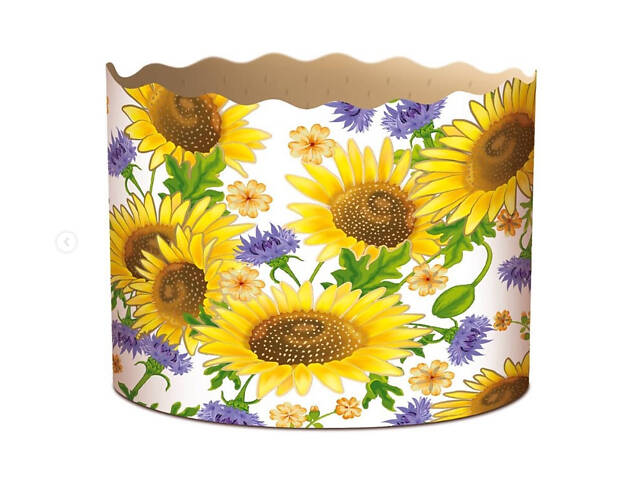 Паперові форми для Паски Ø110х85 мм. Ящик 300 шт. Крафінів, Панеттоне (на 350 г тіста) Квіти - Фото 3