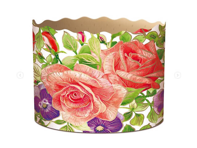 Паперові форми для Паски Ø110х85 мм. Ящик 300 шт. Крафінів, Панеттоне (на 350 г тіста) Квіти - Фото 5