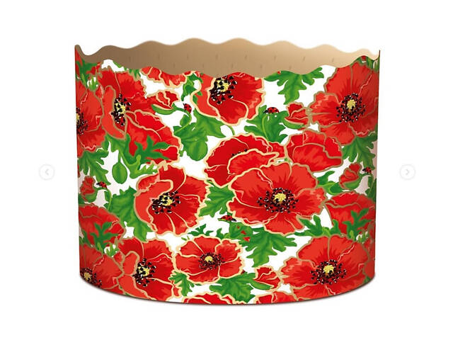 Паперові форми для Паски Ø110х85 мм. Ящик 300 шт. Крафінів, Панеттоне (на 350 г тіста) Квіти - Фото 6