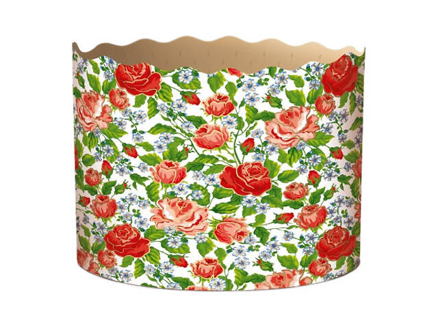 Паперові форми для Паски Ø110х85 мм. Ящик 300 шт. Крафінів, Панеттоне (на 350 г тіста) Квіти - Фото 7