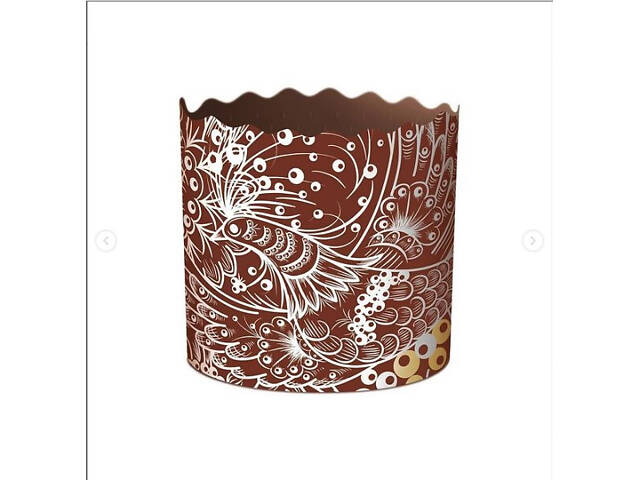 Паперові форми для Паски та Крафінів Ø70х65 мм (100 гр). Ящик 300 шт. Жар Птиця - Фото 7