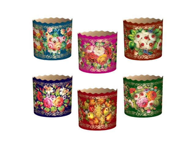 Паперові форми для Паски та Крафінів Ø70х65 мм (100 гр). Ящик 300 шт. Жостово - Фото 2