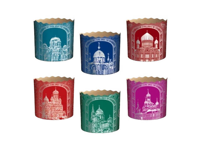 Паперові форми для Паски та Крафінів Ø70х65 мм (100 гр). Ящик 300 шт. Купола - Фото 2