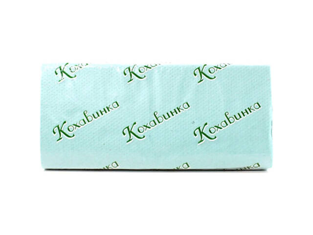 Бумажные полотенца Кохавинка V-сложение Зеленые 1 слой 170 листов (4820032450323) - Фото 1