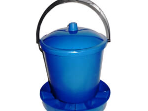 Бункерна годівниця для птахів на 10 літрів Синій