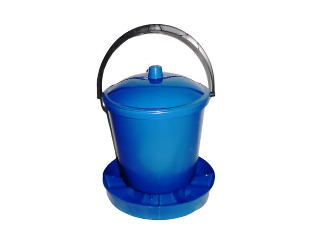Бункерна годівниця для птахів на 10 літрів Синій - Фото 1