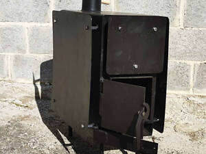 Буржуйка Троян із захисним кожухом (фарбована)