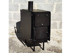 Буржуйка Троян із захисним кожухом (чорна)