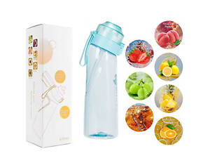 Пляшка air up для води спортивна пластикова з ароматизаторами + 7 капсулів 650 мл Блакитний