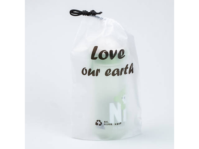 Бутылка для воды 620 мл с трубочкой Зеленая - Фото 5