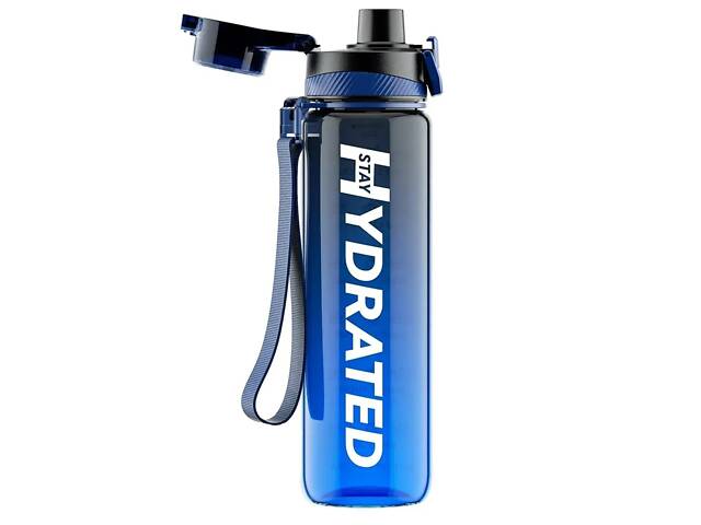 Пляшка для води Brave Hydrated Water Bottle 1000 ml Tritan Pacific Blue/Grey (1086-2023-10-6941) - Фото 1